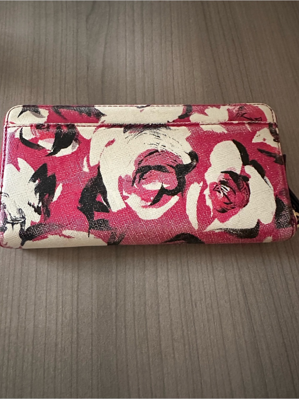 kate spade Floral Zip-Around Continental Wallet in Pink, Cream & Black - Picture 3 of 10